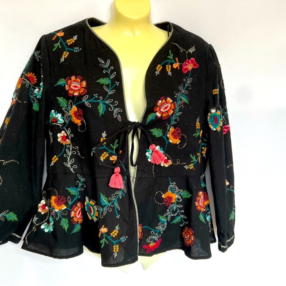 Embellished black jacket